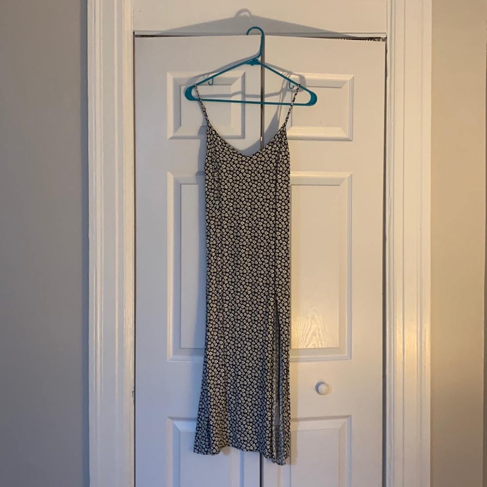 Reformation floral midi dress with slit